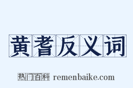 黄耆反义词是什么意思的图片